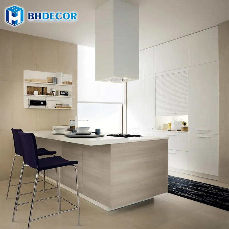 Armadio da cucina secondo dimensioni Intelligence spiaggia porte in legno di legno moderna cucina armadi con granito piano di commercio