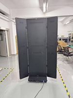 Écran LED P2.5 GOB intérieur double face, pliable en trois parties, affiche numérique pliable