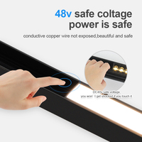 Système d'éclairage sans fil DC48V, nouvelle conception, décoration, lampe sur rail magnétique, éclairage sur rail magnétique linéaire, lampes LED sur rail magnétique