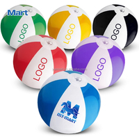 Ballons de plage gonflables personnalisés avec logo, ballons d'eau colorés en PVC à 6 panneaux, jouets de plage promotionnels pour les fêtes d'été