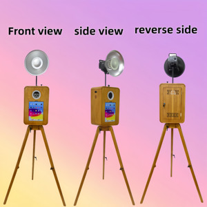 <span class=keywords><strong>Photomaton</strong></span> en bois avec pieds pliants, adapté à la location lors de mariages, de fêtes, d'anniversaires et de rassemblements - Product Image 6