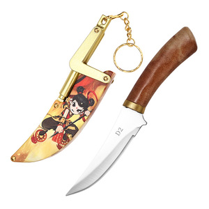 Nezha Themed Multi Purpose Knife 7.2 In Carbon Steel Hand Forged With Sheath For Kitchen Use - Product Image 4