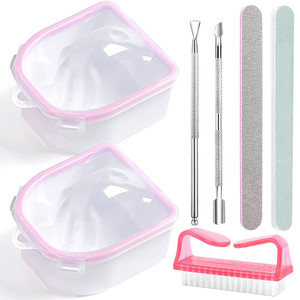 Double Layer Nail Soaking Bowl Thickened Acetone Soak Off <b>Gel</b> Polish Remover Manicure Bowl for Salon - Product Image 6