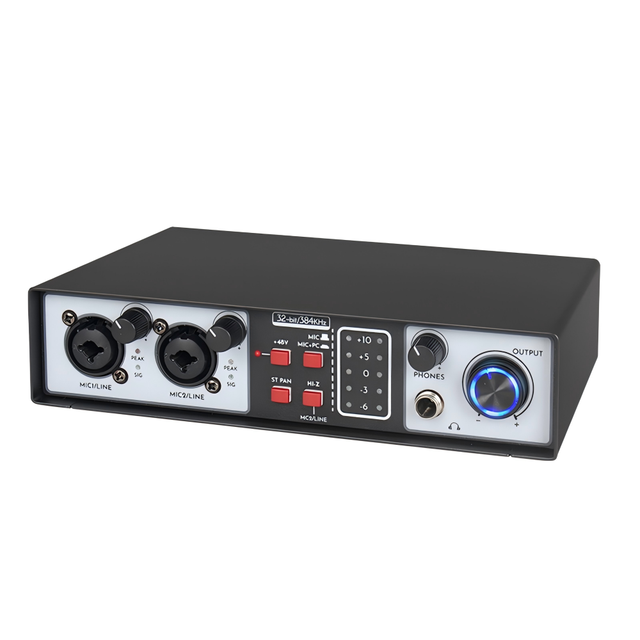 UMC202 Professional Sound Card USB Audio Interface with 48V Phantom Power 24Bit/192kHz for Guitarist/Vocalist/Podcast