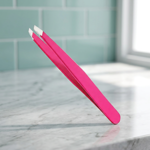 Pince à épiler professionnelle Maclura Pink pour greffe de cils, maquillage, faux cils, inclinée, en acier inoxydable, haute précision, ensemble complet pour cils - Product Image 4