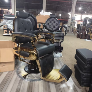 Modern Salon White <b>Leather</b> Barber <b>Chair</b> with Hydraulic Pump and <b>Reclining</b> Feature Customizable Color for Men's Hair Salon - Product Image 3
