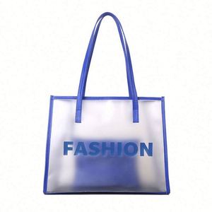 Bolsa de Playa Transparente de PVC Personalizada, Bolsa de Compras Impermeable de PVC para el Verano con Bolsa de Maquillaje - Product Image 1