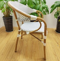 Uplion Chaises de patio de bistrot empilables de qualité moderne et durable Chaise de café en rotin pour le jardin et l'extérieur