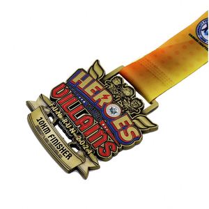 Trofeos Deportivos Personalizables al por Mayor, Medallas de Metal 3D para Maratón, Fútbol, Deportistas y Equipos, Fundición en Aleación de Zinc - Product Image 4