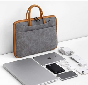 Factory Wholesale Luxury Vintage Durable PU <b>Laptop</b> Sleeve with Zipper Closure Waterproof <b>Laptop</b> <b>Bag</b> for 13/14/<b>15.6</b> <b>Inch</b> <b>Laptops</b> - Product Image 1