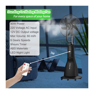 Ventilador de Niebla de Agua de Plástico Recargable Solar Multifuncional de Último Diseño con 5 Aspas para Uso en Hoteles, Exteriores, Hogares y Comercios - Product Image 5