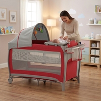 Lit bébé pliant moderne en métal, berceau portable, lit d'appoint, parc de jeu respirant en maille pour enfants, idéal pour chambre, extérieur et parc de loisirs