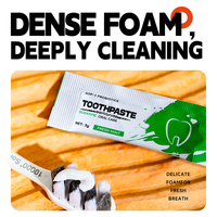 Bâtonnet de dentifrice probiotique jetable pour haleine fraîche et blanchiment, sachet individuel portable, format voyage, OEM en vrac