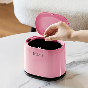 ถังขยะพลาสติกแบบตั้งโต๊ะขนาดเล็กถังขยะขนาดเล็กแบบกดฝาสีได้ออกแบบเอง - Product Image 5