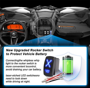 AUTODRAGONS UTV Moon Shine Alien Lasers Tractor Beam Laser Pod Sky Tracer Spot Beam RGBW Laser Whip Light Pods IP67 Waterproof - Product Image 6