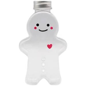 500ml 16oz Novo Design Novo Gingerbread Man Garrafa De Plástico Descartável Transparente Bebida Leite Tea Cup Clear Juice Christmas Bottle - Product Image 4