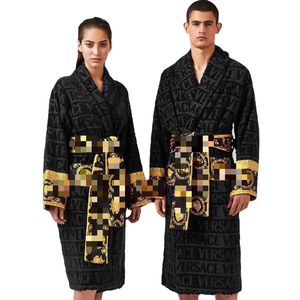 ANNWU <span class=keywords><strong>Accappatoio</strong></span> in <span class=keywords><strong>Cotone</strong></span> 100% Tinta Unita, Nuova Moda, Articolo di Grande Successo, <span class=keywords><strong>Accappatoio</strong></span> da Notte per <span class=keywords><strong>Uomo</strong></span> e Donna, Lingerie Sexy - Product Image 1