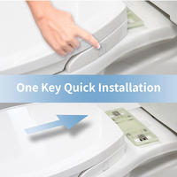 Siège de bidet intelligent à double buse autonettoyant en forme de O, lavage féminin arrière, non électrique, en plastique, pour toilettes