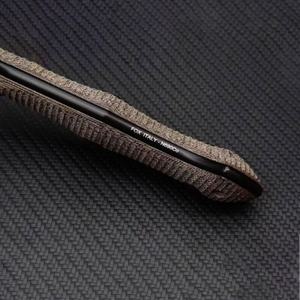 Couteau tactique de survie personnalisable Baselli OEM SS092, épaisseur 5,0 mm, manche en lin Katami, lame en acier inoxydable, chasse - Product Image 2