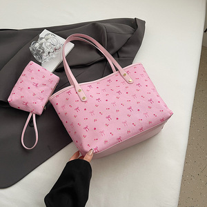 Sac fourre-tout d'épaule en PU résistant à l'eau, grande capacité, pour les trajets quotidiens, les cours étudiantes, passe-partout, décontracté, à porter sous <span class=keywords><strong>le</strong></span> bras - Product Image 6