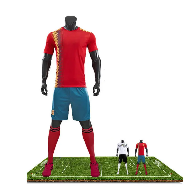 अभिभावक बच्चे फुटबॉल शर्ट सूट व्यक्तिगत मुद्रित कस्टम <span class=keywords><strong>खेल</strong></span> पहनने पेशेवर फुटबॉल टीम फुटबॉल जर्सी