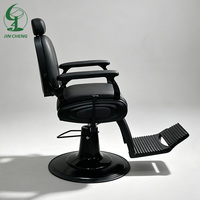 Fauteuil de barbier JINCHENG LIRONG, luxe moderne, robuste, hydraulique, pliable, réglable en hauteur, pivotant à 360 degrés, en acier inoxydable