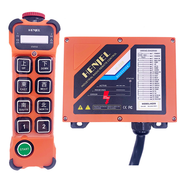 F21-4S H106 Hoist Remote Control Wireless Transmitter Push Button Switch Channel for Overhead Cranes Hoist and Motor Control