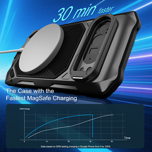 Étui en alliage métallique d'aluminium pour Google Pixel 9/10 Pro XL, robuste, avec anneau magnétique, charge sans fil, antichoc, coque arrière rigide en PC - Product Image 4