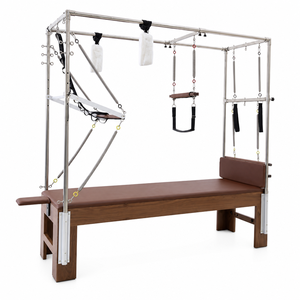 โต๊ะพิลาทิส Cadillac Trapeze ทำจากไม้วอลนัท คุณภาพระดับพาณิชย์ สำหรับสตูดิโอมืออาชีพ พร้อมสปริงและสายรัด - Product Image 3