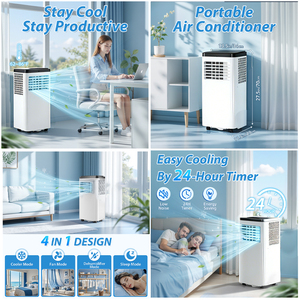 Climatiseur portable split 7000 BTU, uniquement refroidissement, idéal pour l'hôtellerie, conception split portable, capacité de 7000 BTU - Product Image 6