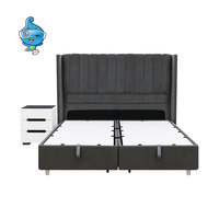 Lit de rangement modulaire King Size en bois massif de conception européenne, disponible en 5 couleurs, mobilier de chambre à coucher, Cama