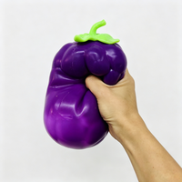 Jumbo 19x14cm Paarse Druif Squishy Fidget Toy Langzaam Stijgend Realistisch Fruit Zacht Sensorisch Stress Squeeze Cadeau