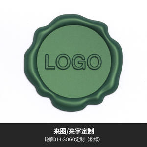 Autocollants de sceau de cire personnalisés, forme irrégulière, impression en relief, étiquettes de scellement en plastique pour mariage, fermeture d'enveloppe - Product Image 4