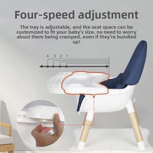 Chaise haute <span class=keywords><strong>pour</strong></span> bébé 2 en 1 multifonctionnelle pliable réglable portable <span class=keywords><strong>pour</strong></span> bébés de plus de 6 mois - Product Image 3