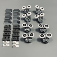 Ruedas de Nylon Plástico para Puertas de Ducha, Rodillos Guía, Juego de 4 Piezas, Poleas para Puertas de Aluminio