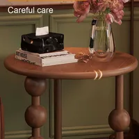 SHUAIZHI Table Basse Ronde en Bois Haut de Gamme, Nouveau Produit Élégant pour Salon et Maison, Table d'Appoint pour Usage Domestique