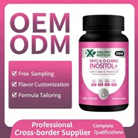 Capsules de Myo & D-Chiro Inositol, Folate, Vitamine D, 120 Comprimés, Complément Alimentaire pour Femmes, OEM ODM Marque Privée