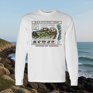 T-shirt à manches longues Sea Otters, design vintage de l'aquarium Monterey Bay - Product Image 3