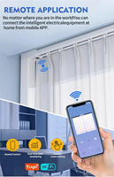 Moteur de rideau électrique intelligent Tuya Smart Life WiFi Zigbee, rail réglable, commande par application, contrôle vocal Alexa Google
