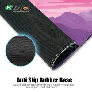 Hot Selling Custom Full Color Design Printed XL Extended Microfiber Cloth Surface Keyboard Mouse Pad Computer Mats