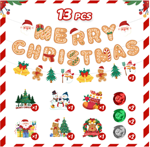 Joyeux Noël Fête Suspendu Arbre <span class=keywords><strong>De</strong></span> Noël Guirlande Père Noël Bonhomme <span class=keywords><strong>De</strong></span> Neige Elk Bas Cadeau Étoile Feuille Tourbillons Bannières Guirlande Décor - Product Image 6