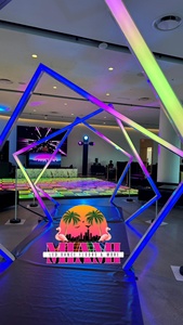 Gương kép 3D LED sàn nhảy gạch chiếu sáng Disco Lights với DMX kiểm soát Tempered Glass IP65 đánh giá cho trang trí đám cưới - Product Image 2