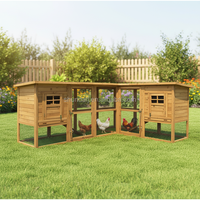SDC019 Grande Cage à Poules Extérieure en Bois, Vente en Gros, Meuble Poulailler pour Animaux de Compagnie, Style Animal Imprimé