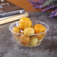20-delige set 6oz (180ml) transparante, ronde, stevige wegwerp plastic schaaltjes met gerolde rand voor feestjes, evenementen, fruit, desserts en catering