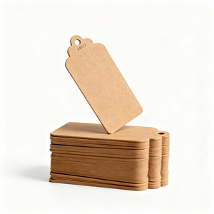 <span class=keywords><strong>Etiquetas</strong></span> Colgantes de Cartón Kraft <span class=keywords><strong>para</strong></span> Ropa, <span class=keywords><strong>Etiquetas</strong></span> de Cartón Corrugado Dúplex con Recubrimiento Personalizado de Marca Propia, <span class=keywords><strong>Etiquetas</strong></span> de Logotipo Comercial <span class=keywords><strong>para</strong></span> Maletas y Equipaje - Product Image 1
