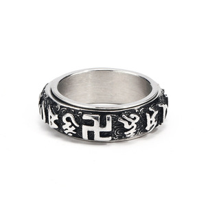 Bracelet en acier titane pour hommes et femmes, style vintage, inscription « Six <span class=keywords><strong>mots</strong></span> de vérité », tendance transfrontalière Europe et États-Unis - Product Image 4