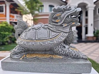 Usine en gros personnalisé sculpture sur pierre et sculpture granit dragon tortue statue fengshui vert pierre tortue statue