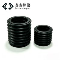 Manchon de protection télescopique en caoutchouc noir imperméable personnalisable TaiXin, soufflet anti-poussière pour tige de piston, couvercle de cylindre