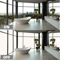 Film PDLC intelligent auto-adhésif à cristaux liquides commutable pour fenêtre, idéal pour la maison, le bureau, la cuisine et la salle de bain (usage décoratif)