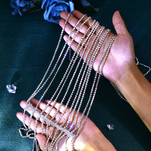 Catena con Nappine di Strass Multiuso per <span class=keywords><strong>Acconciature</strong></span> <span class=keywords><strong>Accessori</strong></span> da <span class=keywords><strong>Sposa</strong></span> Copricapo Intrecciato per Donne HP778 - Product Image 5